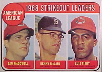 Denny McLain 1969 A.L. Strikeout Leaders