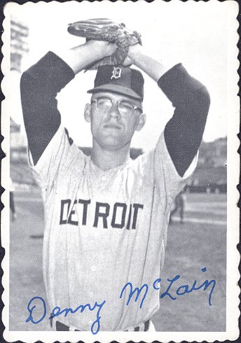 Denny McLain 1969 Deckle Edge Card
