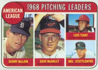 Denny McLain 1969 A.L. Pitching Leaders